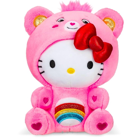 NWT Hello Kitty Dressed As Care Bear Cheer Bear - Picture 2 of 5